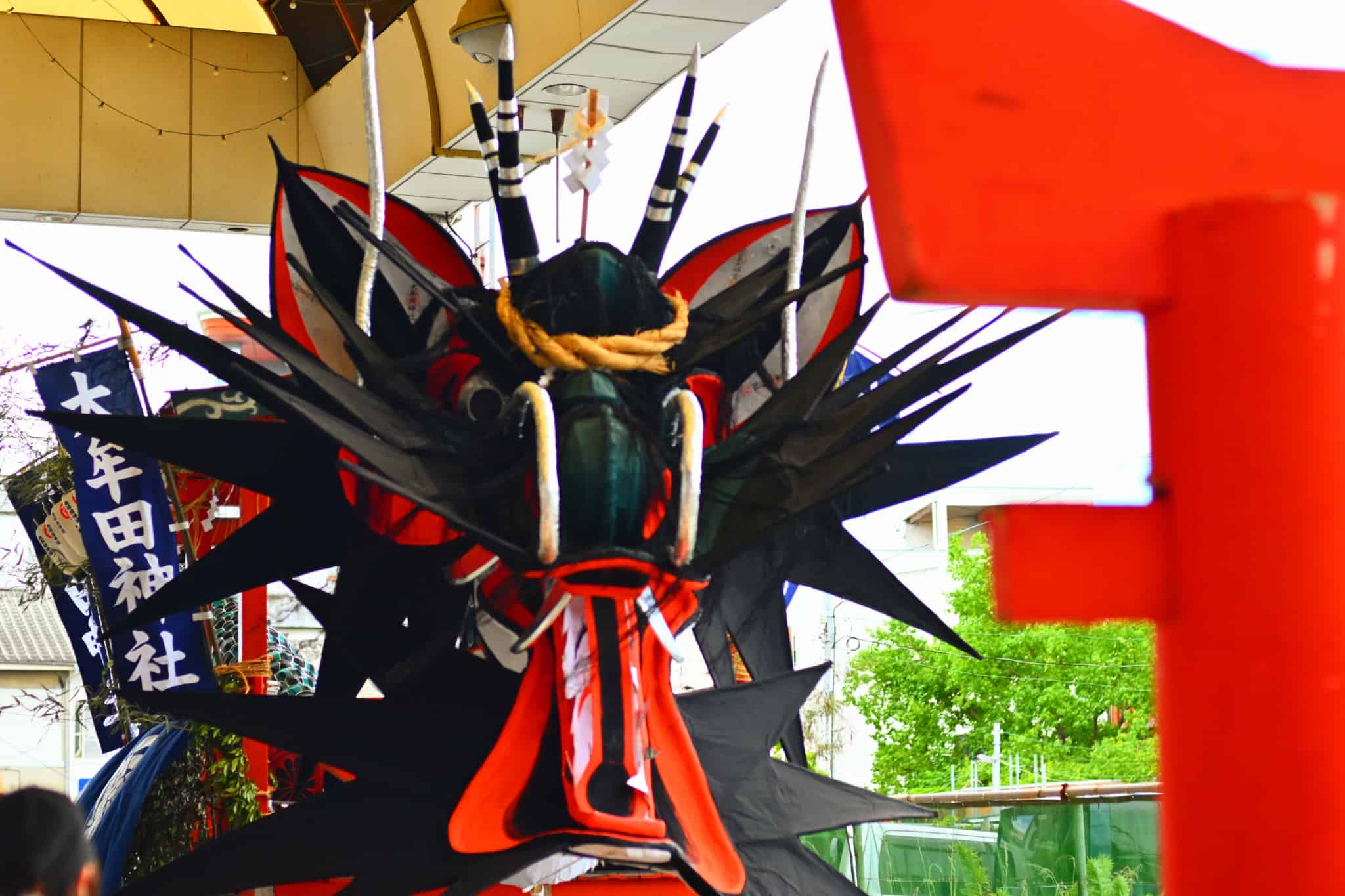 大牟田神社第二区祇園の大蛇 正面