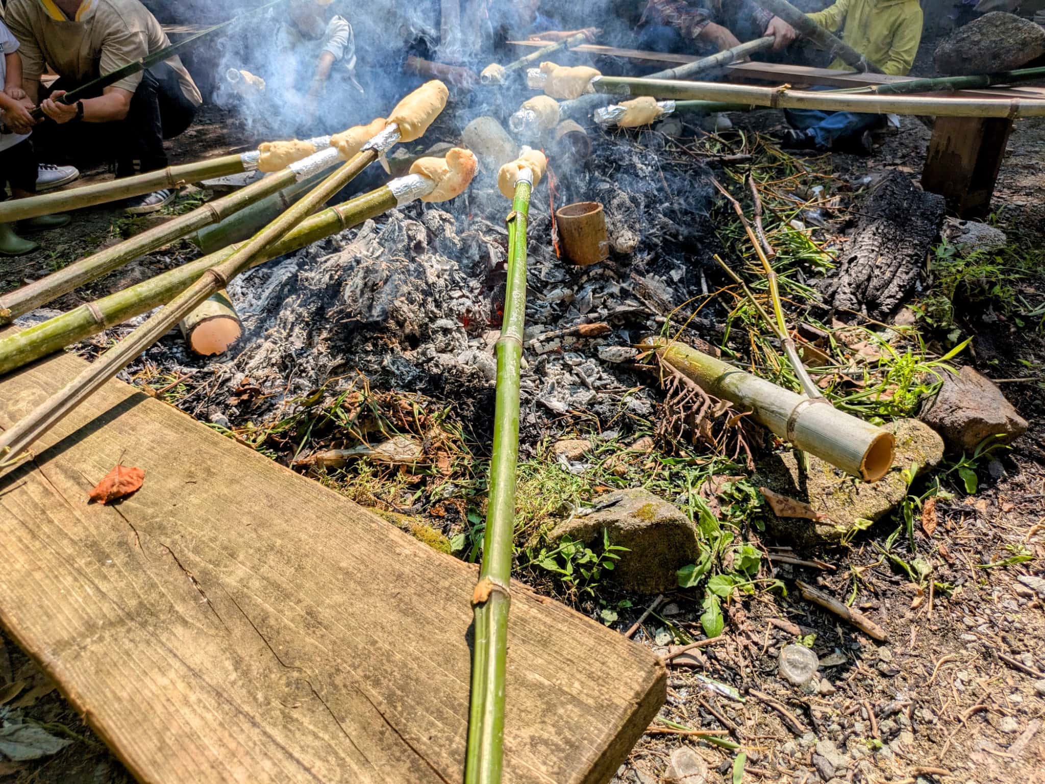 パン焼きに適した熾火の状態