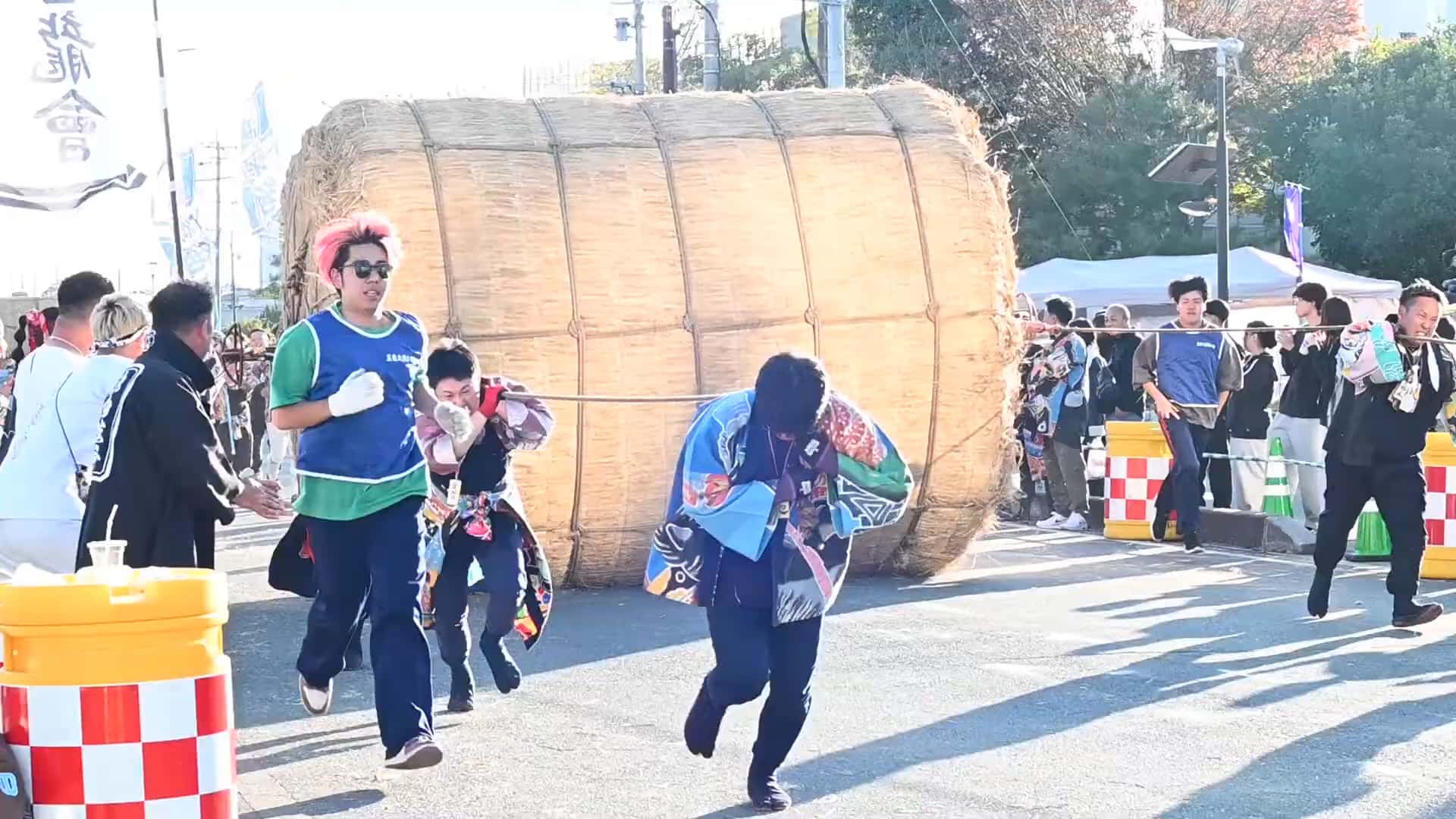 大俵まつりのレースの様子