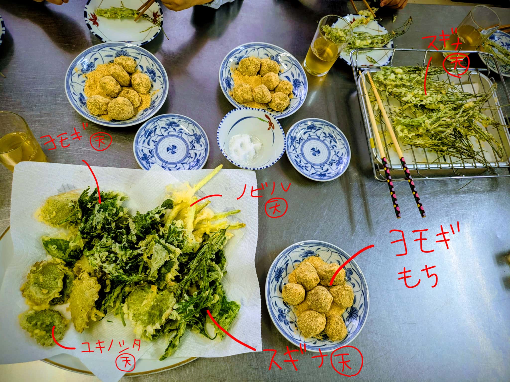 春の山菜の天ぷら盛り合わせ