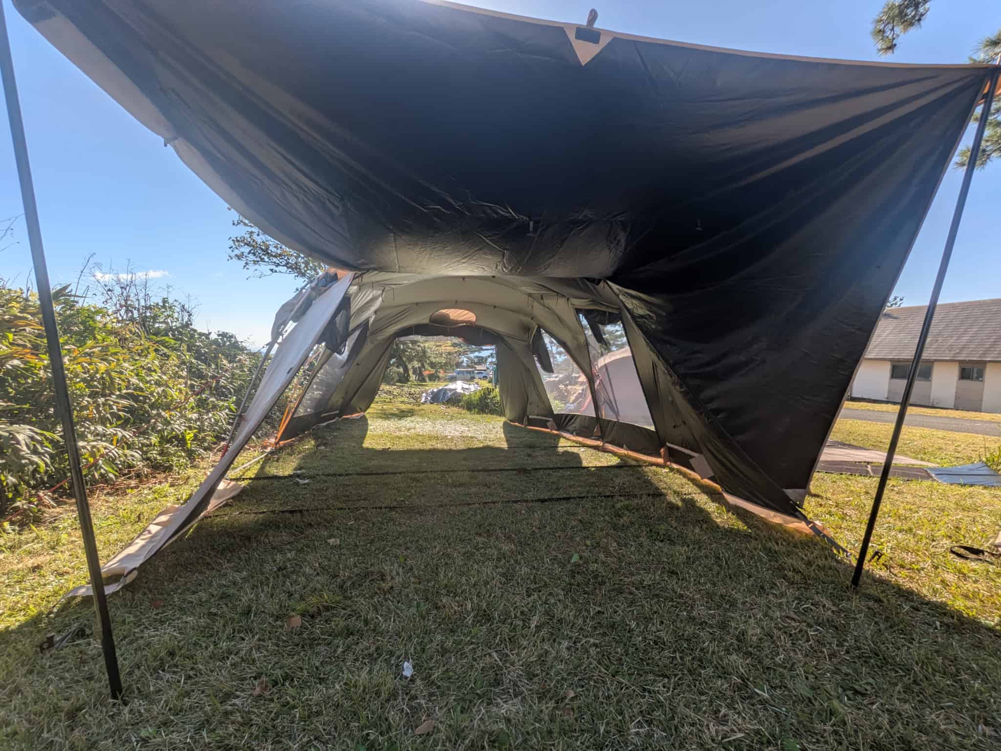 Cocoon used as a shelter