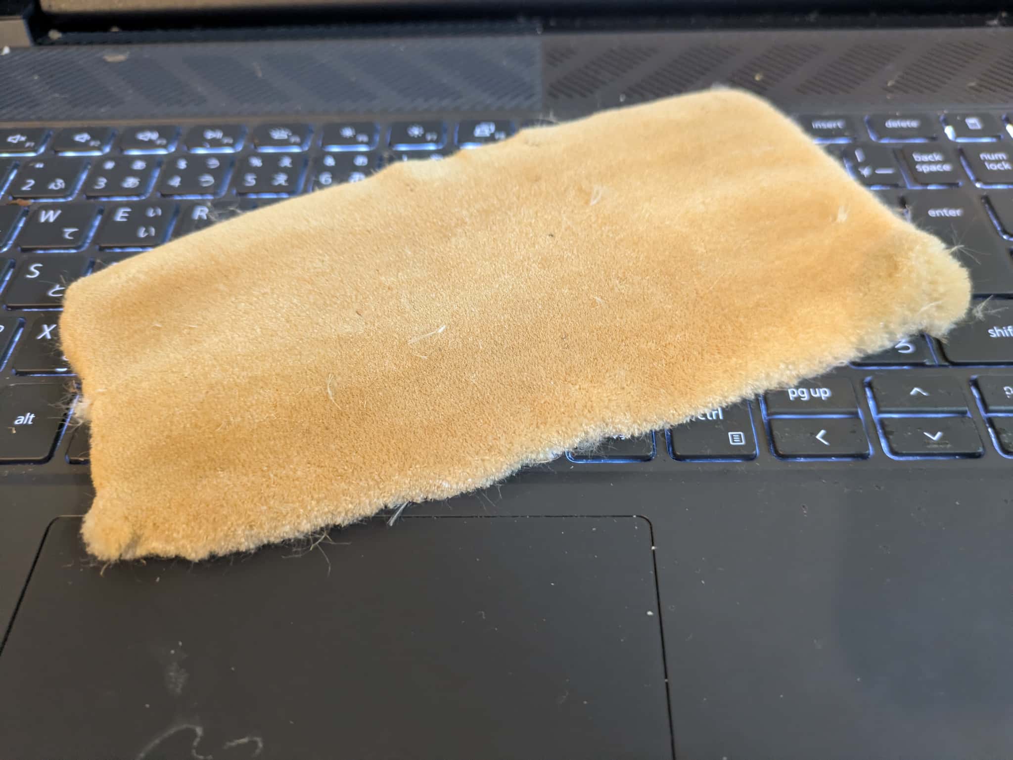 完成したフワフワのシート