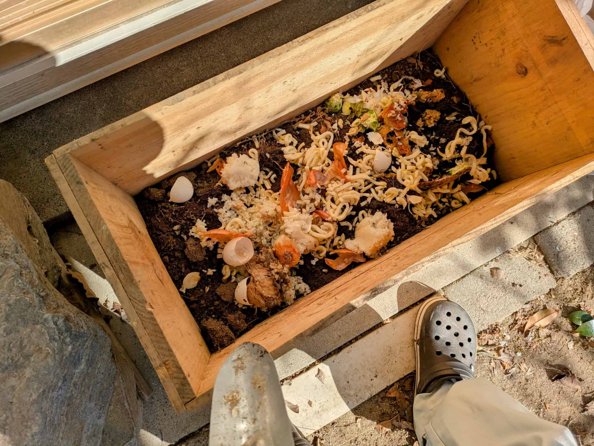 投入された生ゴミ