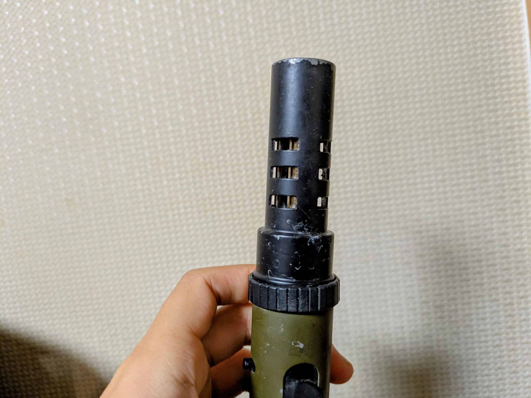 バーナー部分横からドアップ