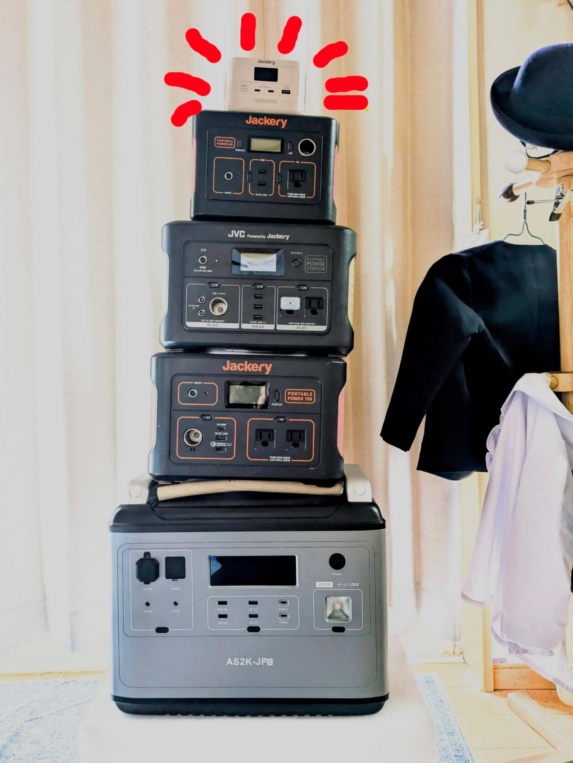 我が家のポタ電タワー