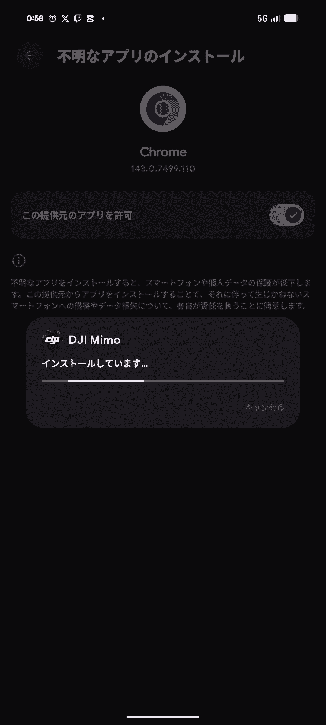 インストール画面