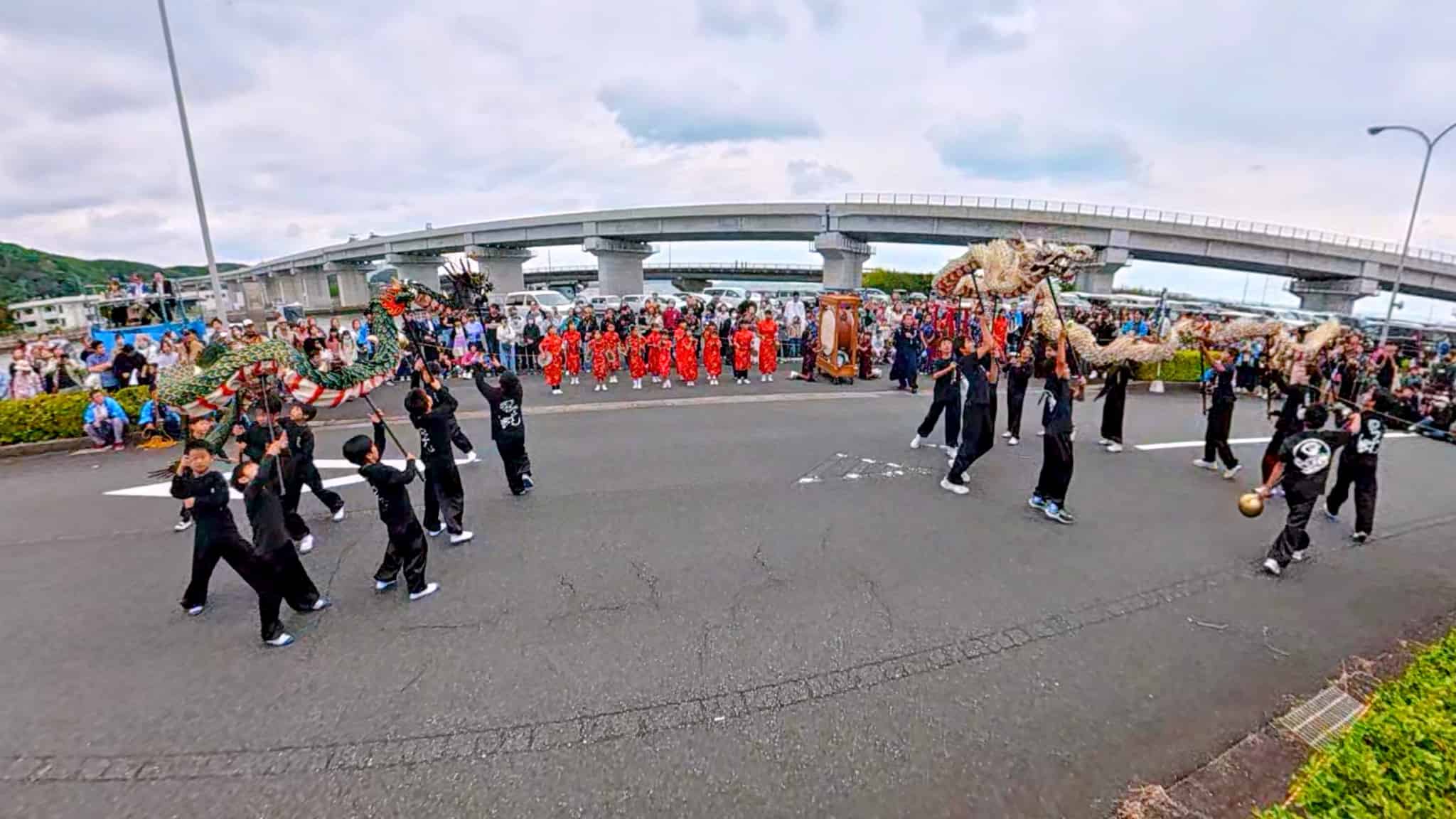 迫力満点の蛇踊り